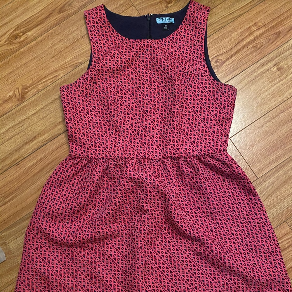 Cynthia pink/navy dress
